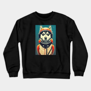 Vintage husky portrait Crewneck Sweatshirt